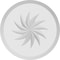 Ekena Millwork Standard Grayson Spiral Rosette With Beveled Edge, 4"W x 4"H x 1"P ROSP040X040X100GRY13 - alternate 3